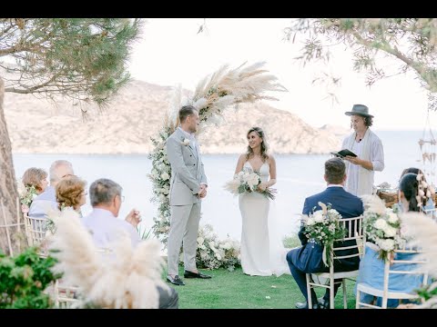 Andreea & Vlad's bohemian pampas wedding in ios island thumbnail