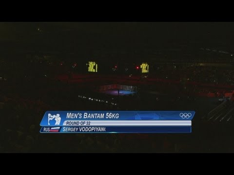 Vodopiyanov (RUS) v Melian (ARG) - Boxing Bantam 56kg Round of 32 - London 2012 Olympics