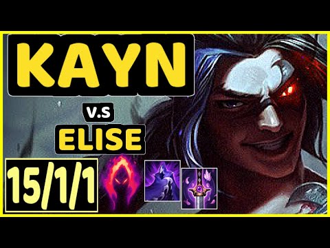 KAYN vs ELISE - 15/1/1 KDA JUNGLE CHALLENGER GAMEPLAY - EUW
