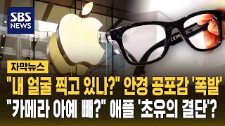 "내 얼굴 찍고 있나?" 안경 공포감 '폭발'.."카메라 아예 빼?" 애플 '초유의 결단'? (자막뉴스) / SBS