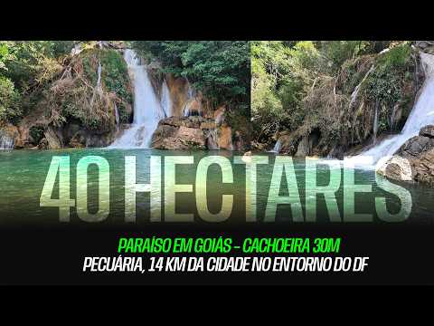 Paraíso 40ha em Goiás – Cachoeira 30m, pecuária, 14 km da cidade no Entorno do DF.R$.2.800.000,00