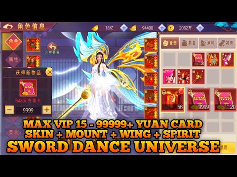 99999+y Card Recharge + 999.999.999 Ingots + Max VIP + Skin + Mount + Wing,