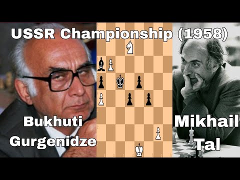 Bukhuti Gurgenidze vs Mikhail Tal. USSR Championship (1958).