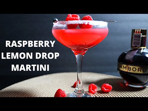Raspberry Lemon Drop Martini With Chambord