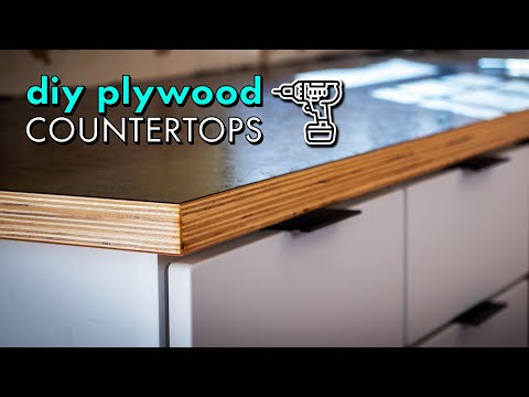 Building DIY WOOD COUNTERTOPS from PLYWOOD & LAMINATE for $300 // Kitchen Remodel Pt. 2