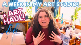 Gentle, Healing Art Days to Fight Chronic Illness -Spring Cleaning my Art Studio, Art Haul, Painting