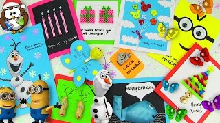 DIY Gifts! 10 Easy DIY Card Ideas (DIY Cards with Christmas Gifts, Birthday & Valentine's Day)