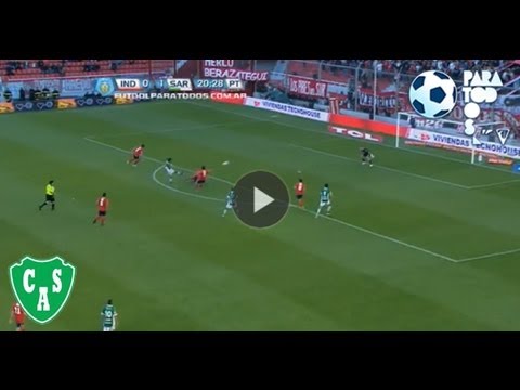 Sarmiento casi aumenta. Fútbol Para Todos.