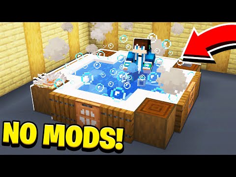 How to Build a WORKING HOT TUB in Minecraft! (NO MODS!) - Gameplay, Kingdom Kids Zone, Minecraft - EYstreem