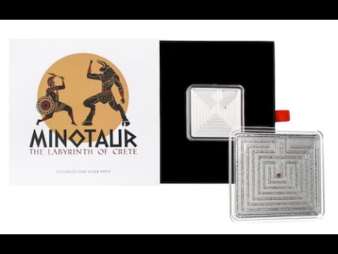 Minotaur Labyrinth of Crete 1.5oz Pure Silver Coin