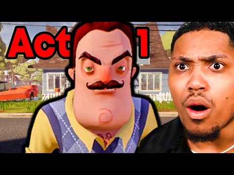 Playing Hello Neighbor Act 1😳