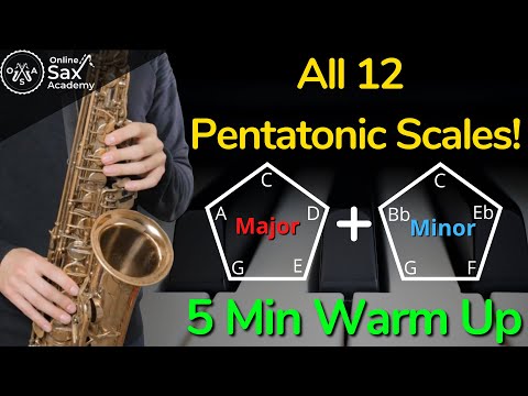 Learn All 12 Pentatonic Scales: 5 min Play-Along Warm Up #81