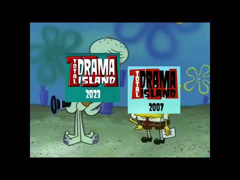 Spongebob hears the new Total Drama Island theme song