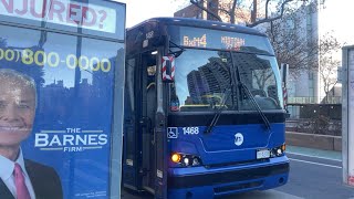 MTA Bus Company: 2021 Prevost X3-45 #1468 on BxM4 to MIDTOWN 27 ST VIA 5 AV