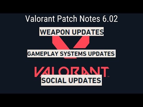 Valorant Patch Notes 6.02 (Stinger changes, Gameplay Systems, Social Updates)