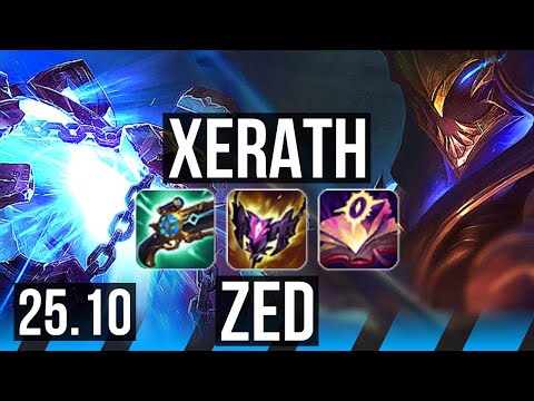 XERATH vs ZED (MID) | 11/1/9, Godlike | EUW Diamond | 25.10