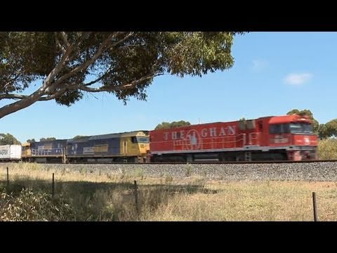 Adelaide to Melbourne Freight Train in Country Victoria - PoathTV Railways in Australia