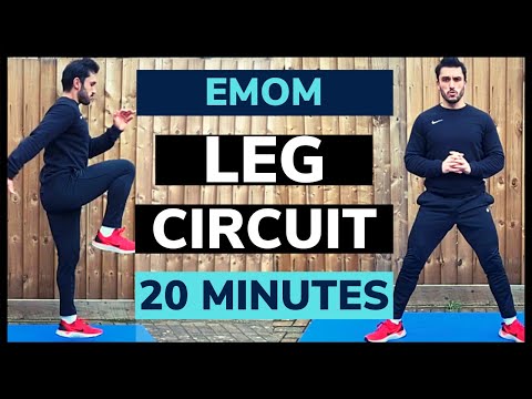 EMOM Leg Circuit Workout // 20 Minute Bodyweight EMOM