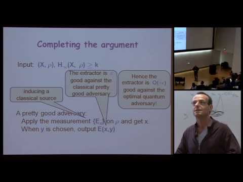 Extractors against classical & quantum - Amnon Ta-Shma