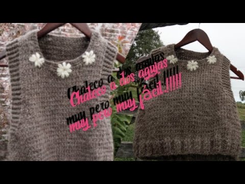Super easy vest to make, for all ages!! Two-needle knitting tutorial, step by step #knitters