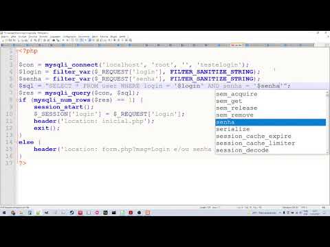 Cadastro e Login com PHP e MySQL