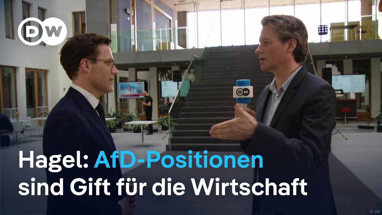 Manuel Hagel (CDU) warnt im DW-Interview vor wirtschaftlichen den Folgen von AfD-Positionen