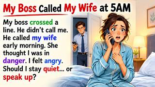 My Boss Called My Wife At 5AM | Learn English through Story Level 5🌟| Very Interesting Story |