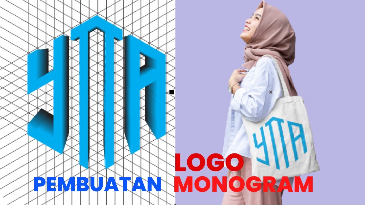 Tutorial Desain Logo Monogram CorelDraw