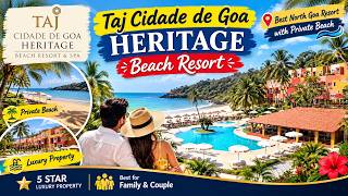 TAJ CIDADE DE GOA HERITAGE BEACH RESORT NORT GOA | BEST 5 STAR BEACH RESORT IN N