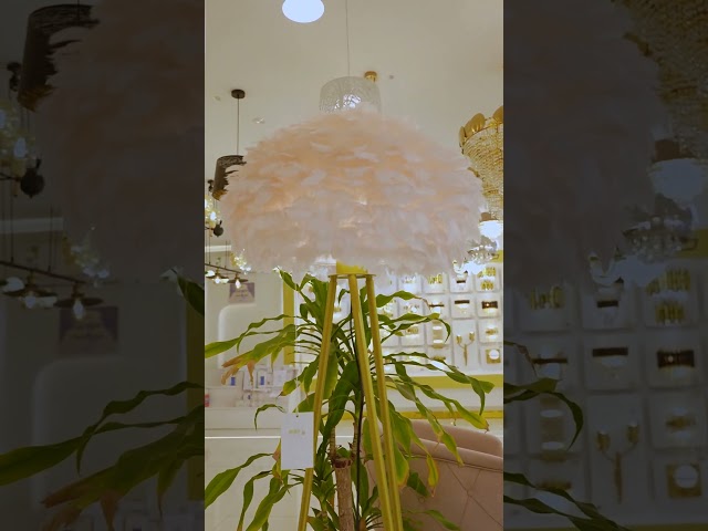 ابجورة ريش أرضية زهري 3 أرجل