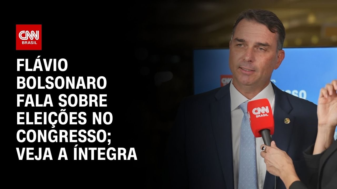 Flávio Bolsonaro fala sobre eleições no Congresso; veja a íntegra | ELEIÇÕES NO CONGRESSO
