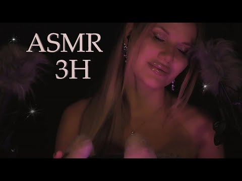 3 HOURS ASMR 😴Soft Fluffy Mic Scratching, Inaudible Whispering, White Noise for Deep Sleep (NO TALK)