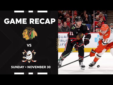 Blackhawks vs. Ducks Game Highlights | 11.30.25