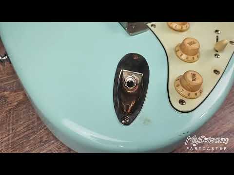 MyDream Partcaster Custom Built - Relic Sonic Blue with Matching Headstock JM635 image 11