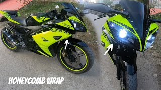 Yamaha R15 V2 with Honeycomb Wrap | PS MotoTube