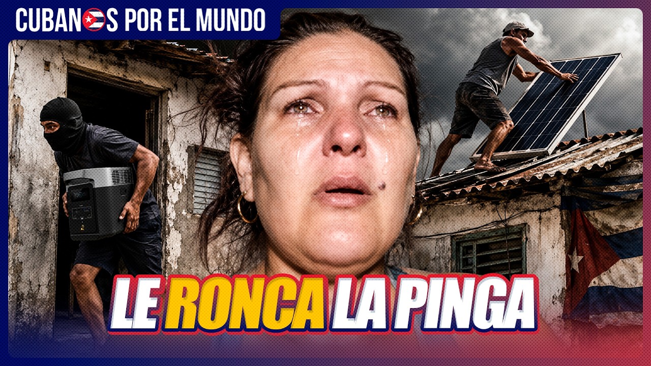 Madre cubana denuncia el robo de su panel solar y su EcoFlow
