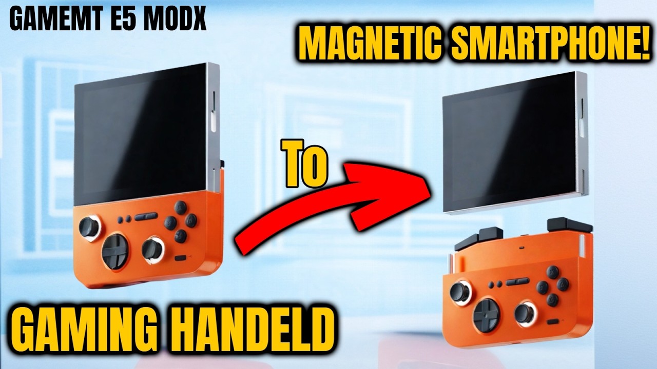 GameMT E5 ModX: Insane Retro Handheld That Can Split To Become A Magnetic Smartphone!