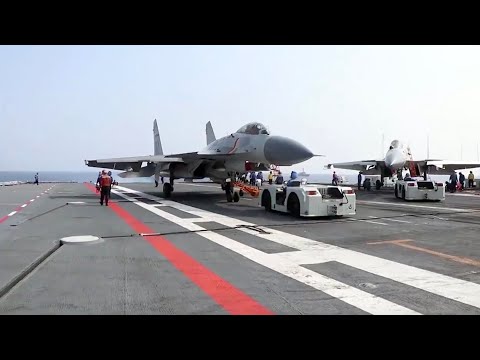 New footage of China's J-15 fighter jets