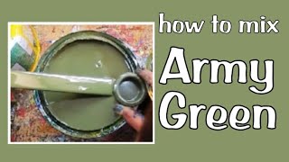 Download lagu Cara mencampur warna hijau tentara ||Pencampuran Cat mp3