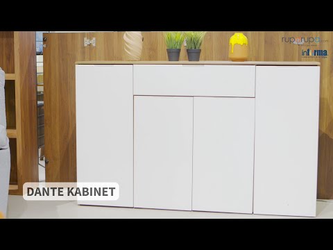 Gambar Informa Dante Kabinet 4 Pintu Dengan 1 Laci - Putih/Cokelat