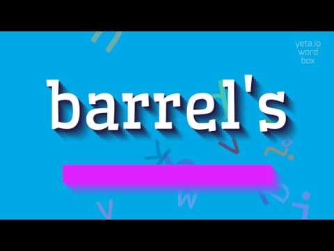 BARREL'S - HOW TO PRONOUNCE IT? #barrel's