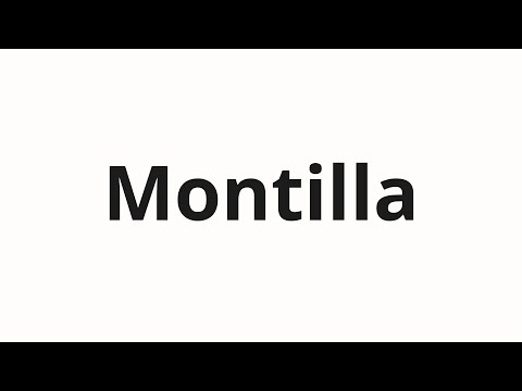 How to pronounce Montilla