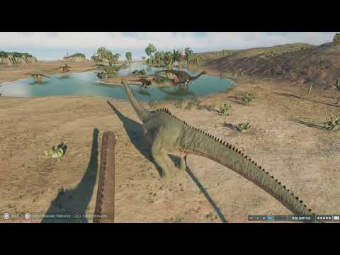 Jurassic World Evolution 2: Allosaurus pack vs Diplodocus herd