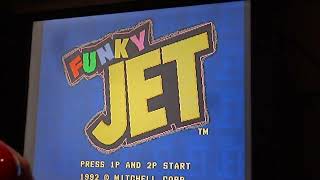Data East (1992) Funky Jet: Arcade Gameplay (Actual Hardware)