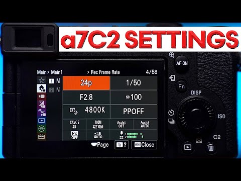 Sony Camera Setting Screen Sony A7C II: Cinematic video settings (ILCE-7CM2)