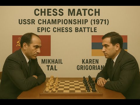 Mikhail Tal vs Karen Grigorian. Ch URS Leningrad (Russia) 1971.
