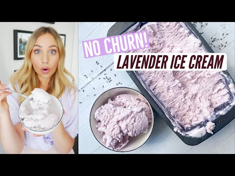 NO-CHURN LAVENDER ICE CREAM | Easy DIY | No Ice Cream Maker Required! Full Recipe + Tutorial
