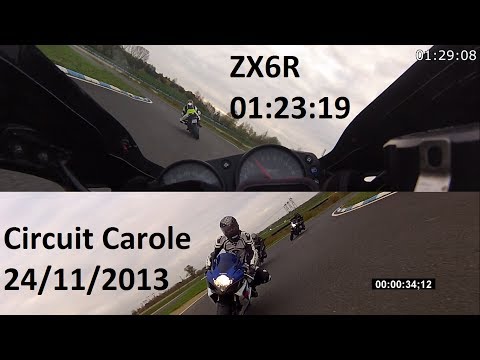 Circuit Carole - ZX6r 2000 - Crash CB500 Vs CBR Tiger Sport - 01'23"19