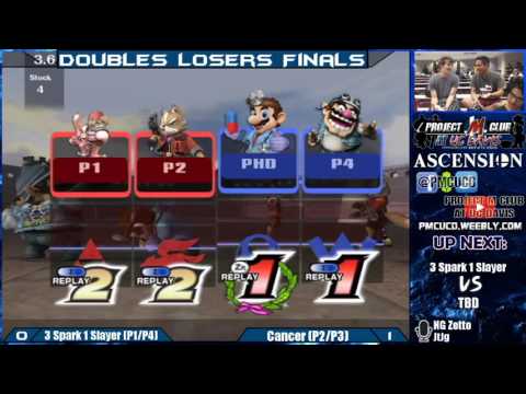 "Ascension 6/18/16" - 3 Spark 1 Slayer (Sheik & Fox/CF) v. Cancer (Mario & Wario) - Losers Finals