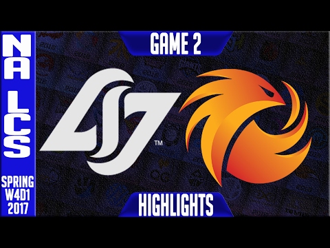 CLG vs Phoenix 1 Highlights Game 2 - NA LCS W4D3 Spring 2017 - CLG vs P1 G2